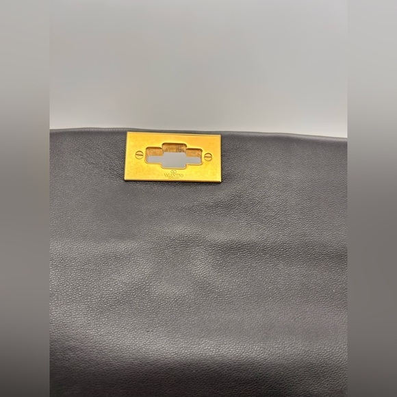 Valentino Roman Stud metallic gold python leather Bag Large Full Set - Picture 13 of 16